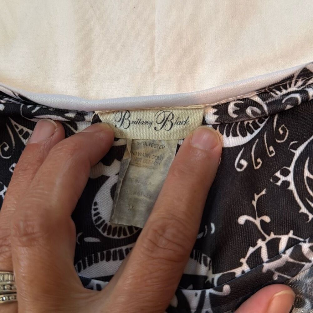 Vintage Brittany Black lace blouse womens size 3xl black white whimsigoth fairy - Picture 6 of 9